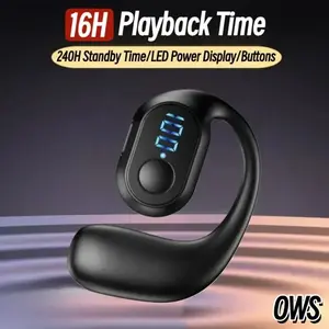 Wireless Earphones Air Conduction  Headphone HiFi Ear-Hook Music Sports Noise Cancel Headset For All Smartphones