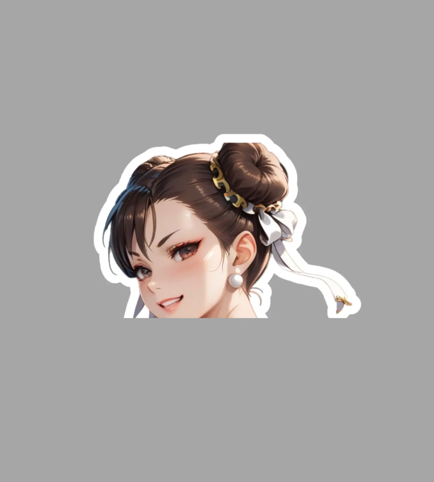 Chun-Li Anime Sticker Cute Aesthetic Vinyl Decal For Laptop Water Bottle Waterproof Fighting Game Merch Fan Gift