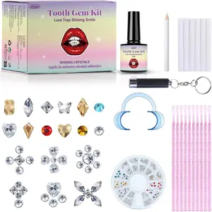 LMDGDS Tooth Gems Kit for Teeth, Tooth gem kit with Light 120 Professional Tooth DIY Gem Kit Tooth Jewelry Gems Kit for Man&Women, for Christmas Gifts