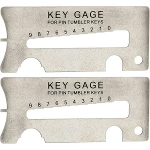 2 Pack 40-104 Key Gauge Gray Keying Tool Key Decoder & Lock Pick Alignment Professional Locksmith Measuring Tool