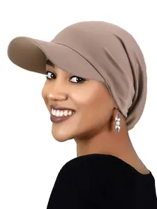 Summer Sun Hat with Brim Headscarf Baseball Cap, Outdoor Duckbill Hat Hair Protection, Men's & Women's Fashion Accessory, Casual Outdoor Hat, Sports Outdoor Hats