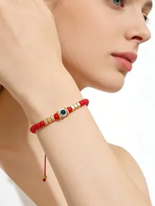 Fashionable and trendy personality glass eyes red string bracelet, suitable for daily wear, vacations, dates, and other occasions, and also makes a delightful and exquisite small gift. Fashionable Bangle