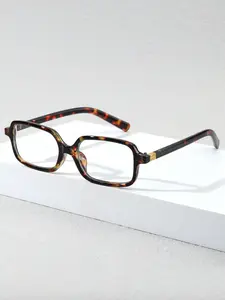 Vintage Rectangular Fashion Non-Prescription Glasses, Square Frames Eyeglass, Trendy Vintage Eyeglasses, Women's Street Style Accessory, Halloween Christmas Gift, Casual Business Present, Fashionable Frames Glasses, Fashion Eyewear