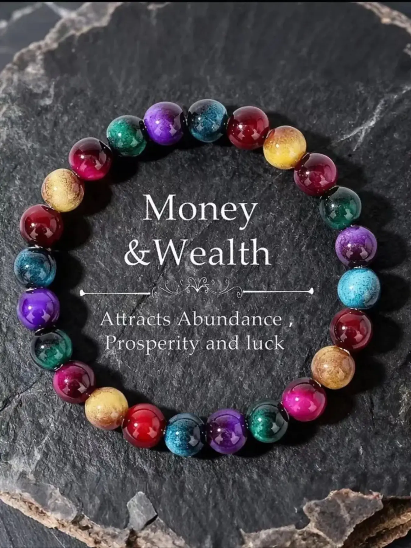 Natural Bohemian crystal tiger's eye bead bracelet, selected crystals, attracts wealth and good fortune, brings good luck, fashionable design, perfect gift choice, energy bracelet, Hand Selected Crystals