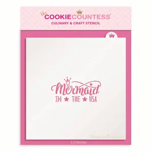 Mermaid in the USA Stencil