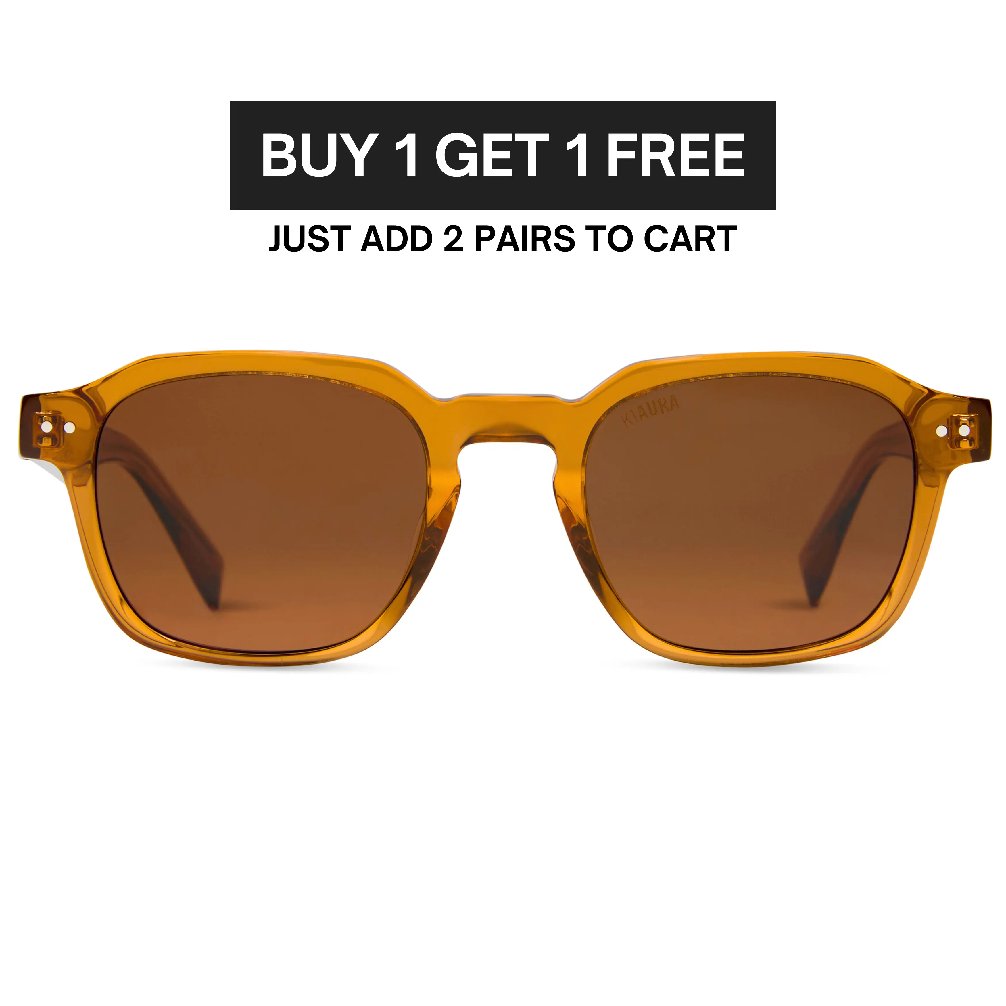 LAUTNER Whiskey Sunglasses - Adjustable Fit Design, Unisex, Vintage Style, Classic Timeless Design, Original & XL Sizes, High-Quality Materials