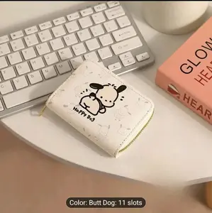 Pocha Dog Wallet Multi Card Holder | Cute Cartoon Card Case Small Zip Wallet