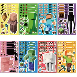 Pixel War Theme DIY Sticker Set, Notebook, Water Cup, Luggage, Phone Case, Creative Face Change Stickers, Perfect Gift for Friends