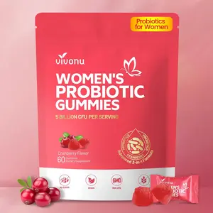 Cranberry Probiotic Gummies | Vegan, 60 Gummies per Pack - Targets Body Odor, Supports Women’s Health & Body Balance