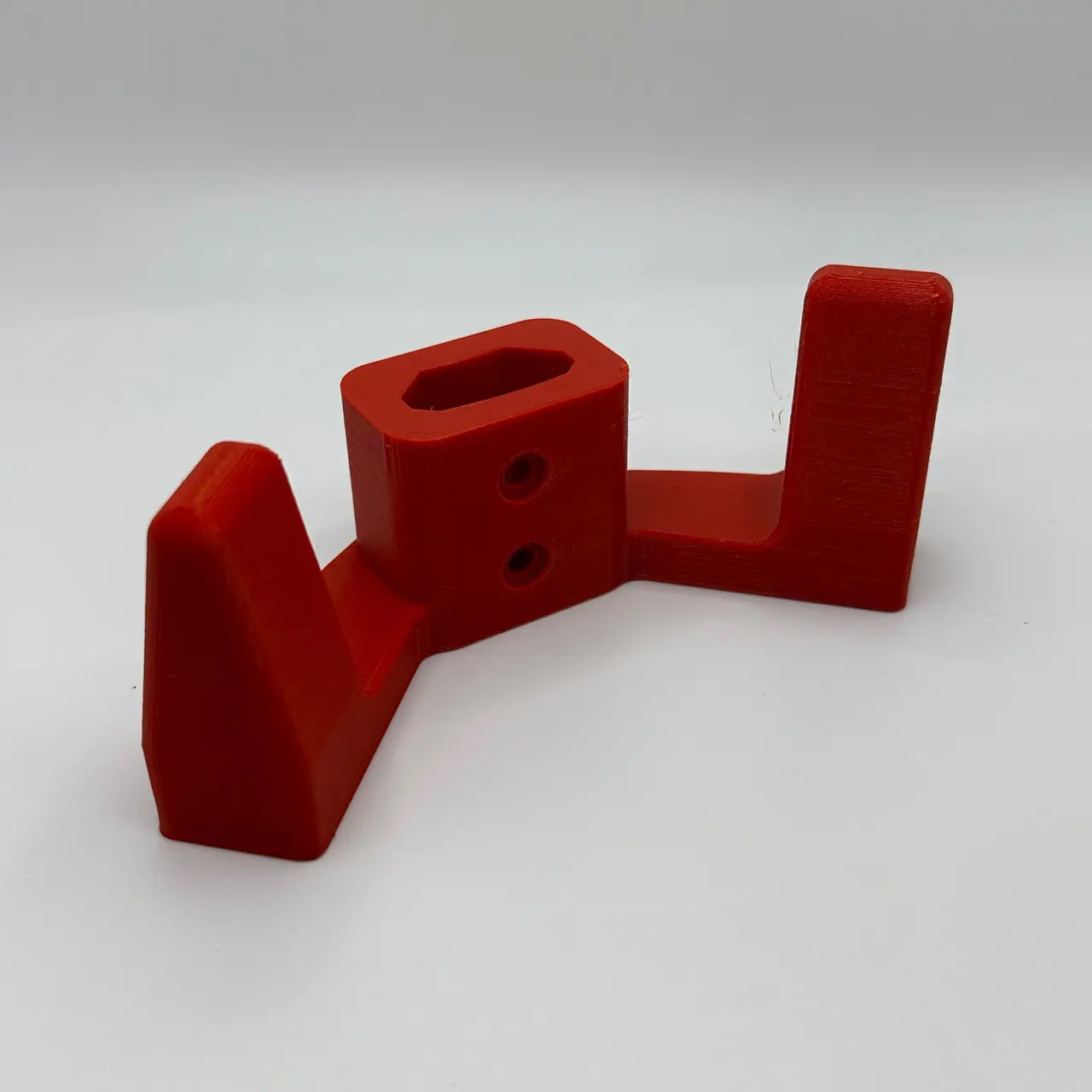 Milwaukee Hook for Packout - Red Plastic Design with Multiple Cutouts for Versatile Use