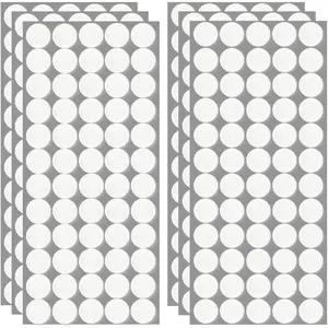 Self Adhesive Dots,0.79 Inch/20 mm  Round Adhesive Dots,360 Pcs(180 Pair) Hook and Loop Sticky Tape Nylon Small Circle Dot for Crafts, Classroom, Office, Home(0.79'',180 Pairs,White)