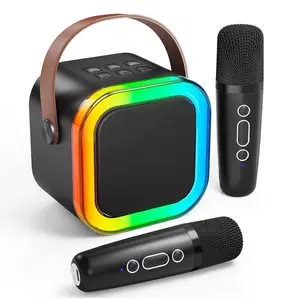 HITOZON Portable Bluetooth Karaoke Speaker with Wireless Microphone - HIFI Audio, Stereo Sound, RGB LED Lights, Voice Modulation, Mobile Compatibility, USB Type C/Aux Input, Ideal for Outdoor Use/Home Parties, Manufacturer Warranty, Great Gift Option