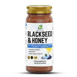 Herb To Body Black Seed & Honey | Raw Honey Blend with Black Seed | 16Oz
