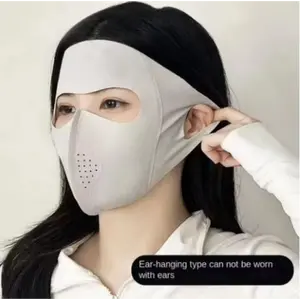 New Hyaluronic Acid Breathable Ice Silk Mask Anti-UV Traceless Riding Face Mask Sunscreen Mask Unisex UPF50+