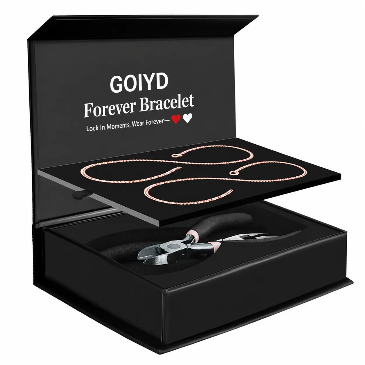 Permanent Couples Bracelets with Special Clasp - Unisex, Permanent Lock, Custom-Fit, 10” Adjustable | Perfect Anniversary & Birthday Gift