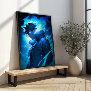 Sung Jinwoo Solo Leveling Anime Fanart Poster,  Sung Jin Woo Super Gloss Anime Posters