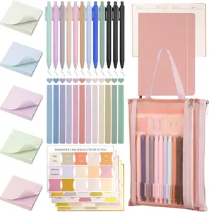 Bible Study Supplies,Bible Journaling Kit,Bible Study Kit with Journal,12 No Bleed Highlighters,12 Gel Pens,75 Tabs, 400 Sticky Notes,Christian Gifts for Women Men (Pink)