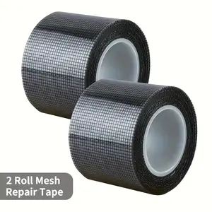 2 Count Window Screen Repair Tape Sturdy Gray Adhesive Fiberglass Mesh Mending Tape for Windows Doors 2inch x 78inch Hardware Insulation Tape Double Sided Sticky High Strength Glue Hydrophobic Spray Sealant Seamless Invisible Tape Teflon Tape Sealants