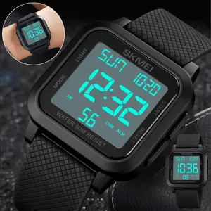 Men'S Military Sports Watch LED Screen Large Digital Face Waterproof Wristwatch