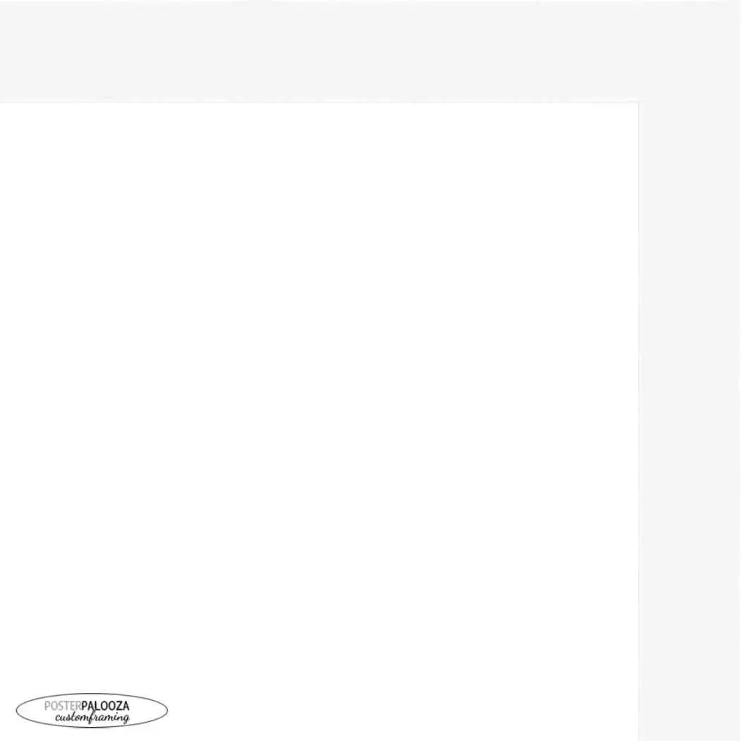 9x12 Slim Profile White Picture Frame - UV Acrylic, Foam Board Backing, Hanging Hardware