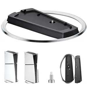 Vertical Stand for PS5 PRO/ PS5/PS5 Slim Console Disc and Digital with Screw, Non-Slip Base, Minimalist Design, Easy to Install, Nice Look, PlayStation 5 Base Accessories