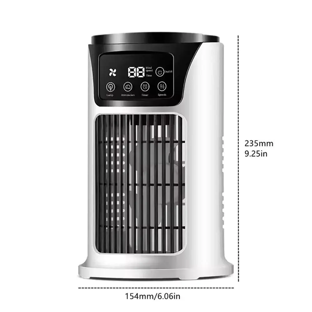 Humidifier Portable Air Cooler Fan LED Mini AC Air Conditioner Personal Cooling
