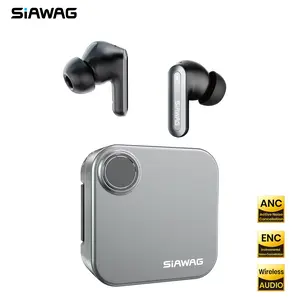 SIAWAG BTW62H Noise Cancelling Earbuds, Powerful Sound, 2-in-1 Case and Phone Stand Desk Buddy,50H Playtime,IPX4Waterproof,Fast Charging, Dual Pairing, Bluetooth 5.3 Wireless Earbuds