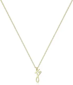 FOXGIRL Initial Necklaces for Women Personalized Letter A-Z Pendant Simple Cute Tiny Monogram Choker Necklaces Jewelry Gifts for Women