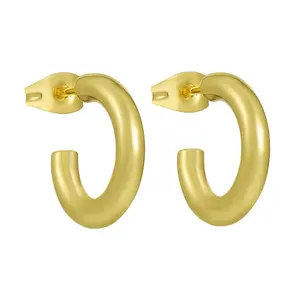 EVRY JEWELS Gold or Silver Plated Women's Hypoallergenic Soho 2.0 Hoops