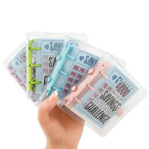 $1000 Savings Challenge Binder Clear Cover 3-Ring Budget Organizer for Tracking Financial Goals & Building Smart Habits Planner Notebook