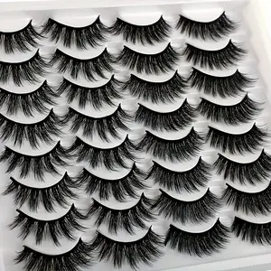 16 pairs of fluffy and thick three-dimensional eyelashes, reusable single pair three-dimensional multi-layer eyelashes, Soft Lashes