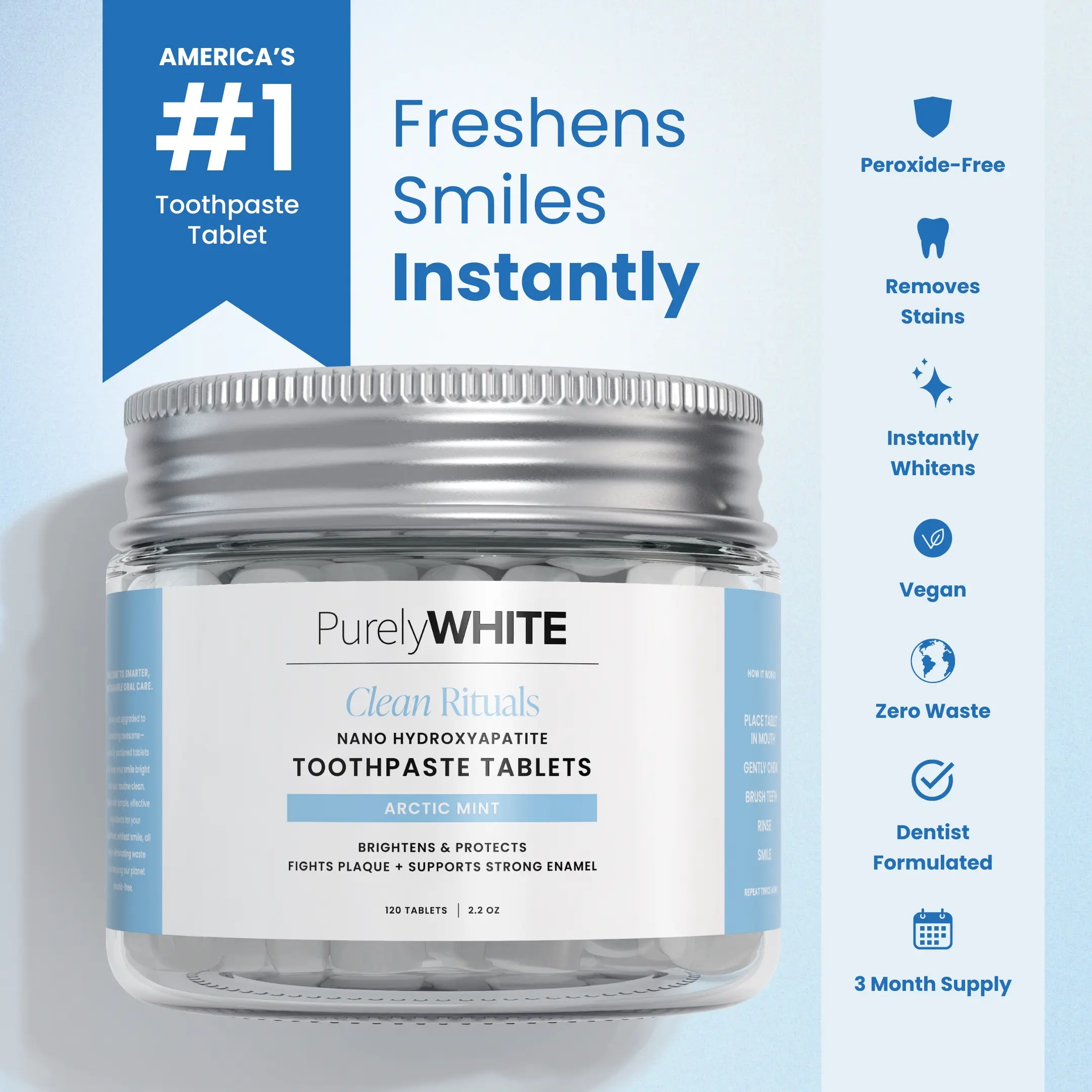PurelyWHITE DELUXE Clean Ritual™ | Toothpaste Tablets