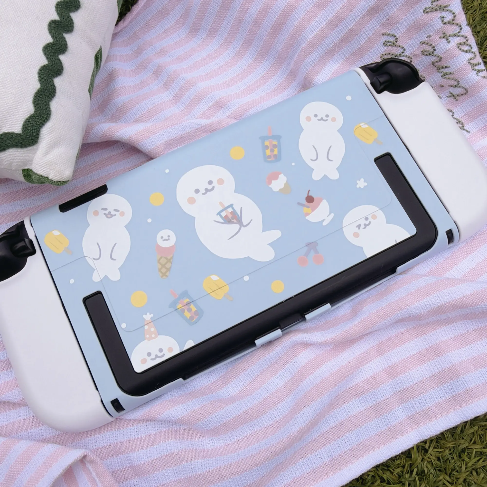 Starry Forest Chill Seal Nintendo Switch 2 Case | Hard Shell Cover | Cute Kawaii Switch 2 Accessories