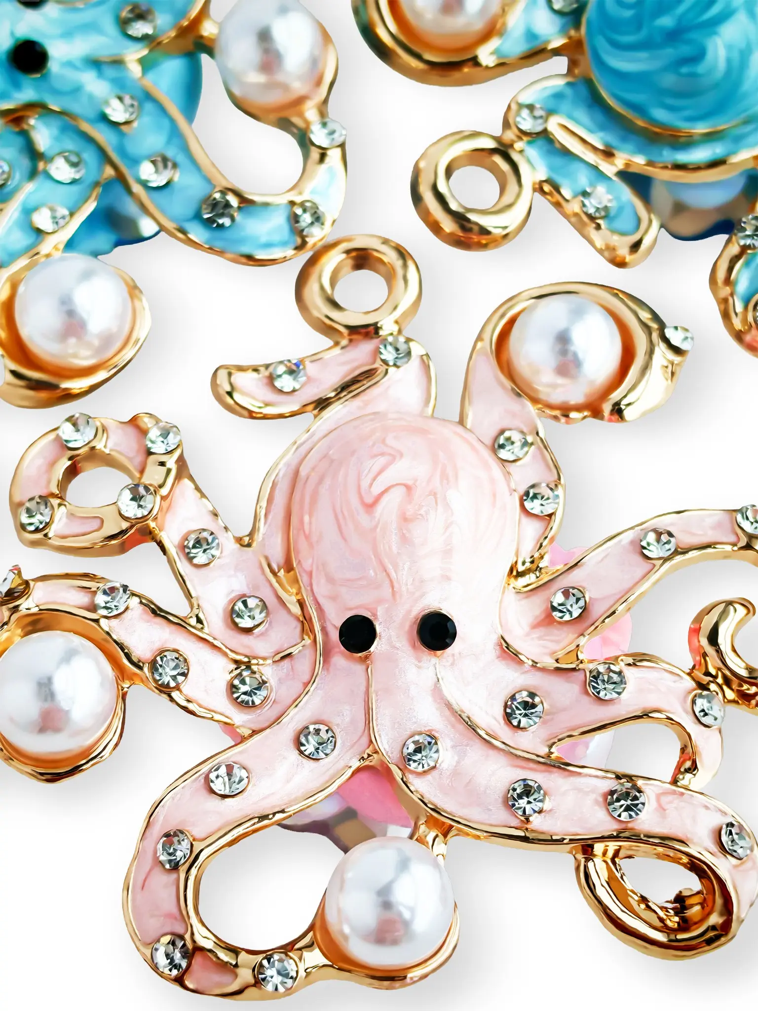 1pcs Creative Cute Octopus Charm, DIY Gift for Handmade Jewelry, DIY with Charms, Phone Chain, Keychain, Indoor Decor, Car Hanging, All Seasons