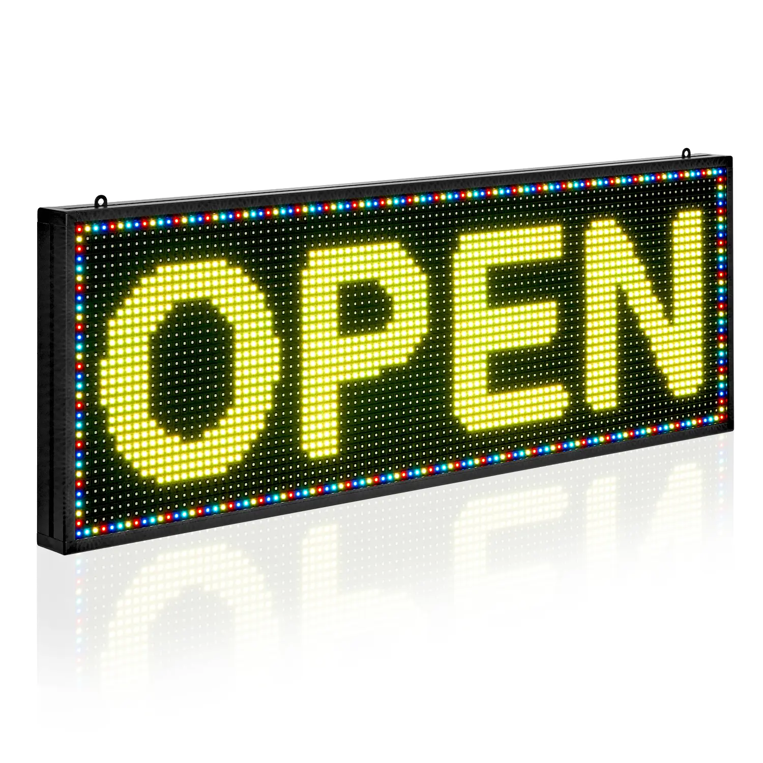 【DealsForYouDays】VEVOR Programmable LED Sign,P10 Full Color Flexible Digital Scrolling PanelDIY Custom Text Pattern GIF Display BoardBluetooth APP Control Message Shop Sign for Store Business Advertising40x14 in, Led Multicolor, Led Outdoor Waterproof