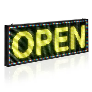 VEVOR Programmable LED Sign,  P10 Full Color Flexible Digital Scrolling Panel, DIY Custom Text Pattern GIF Display Board, Bluetooth APP Control Message Shop Sign for Store Business Advertising, 40x14 in
