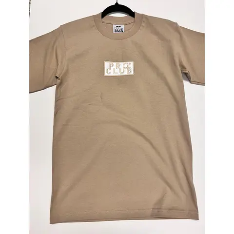 Pro Club Men's Heavyweight Cotton Oversized Relaxed-Fit Short-Sleeve T-Shirt - Knit Classic Ribbed Crewneck, Embroidered Stylish Heather Gray Logo, Durable Fabric, Essential Menswear Streetwear Casual Top