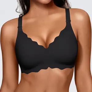 Women's SereneFit Wireless No-Underwire Jelly Bra - Buttery-Soft, No-Show, Non-Transparent, Feminine Everyday Bra with Adjustable Straps, Push-Up Seamless T-Shirt Design, Minimalist Smooth Yarn Basic Underwear #Summervibe, Buttery-Soft Everyday Bras