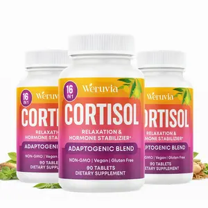 Cortisol Supplements for Women, 16 IN 1 Cortisol Detox for Women, with Magnesium, Ashwagandha, L-Theanine & Probiotics, Cortisol Reducer Manager for Hormone Balance, Mood & Digestion, 90 Tablets