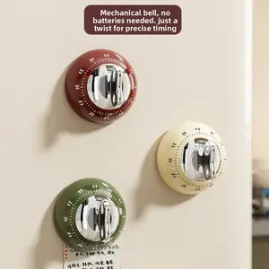 Magnetic Mechanical Timer, Kitchen Learning Visual Timer, Self-Discipline Time Management Reminder, Deep, 1 Piece