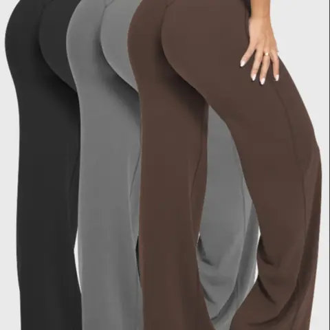 Three-Piece Women's High Waist Sports Outdoor Running Pants, Versatile Comfortable Yoga Fitness Trousers, Loose Wide Leg Pants for All Seasons, Yoga Bottoms, Athletic Bottoms, High Waist Sportswear