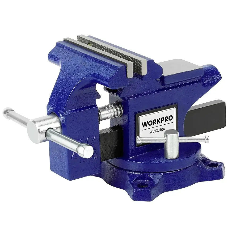 #backtoschool WORKPRO Bench Vise, 4-1/2" Vice for Workbench, Utility Combination Pipe Home Vise, Swivel Base Bench for Woodworking