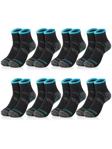 8 Pairs Compression Ankle Support Socks for Men Women, Soft Comfort Cushioned Athletic Socks, Ideal for Running, Hiking, Sports & Daily Wear