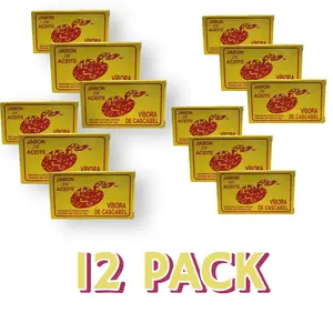 12 PACK Rattlesnake soap ( Jabon de Aceite Vibora de Cascabel) skincare acne Facial Cleansing Skin Repair 140 gr Pack Daily Moisturize Cleanser