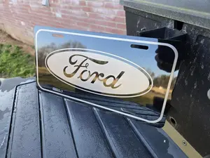 Vintage Ford License Plate d 100% Aluminum with Pre-Drilled Holes, Car Tag