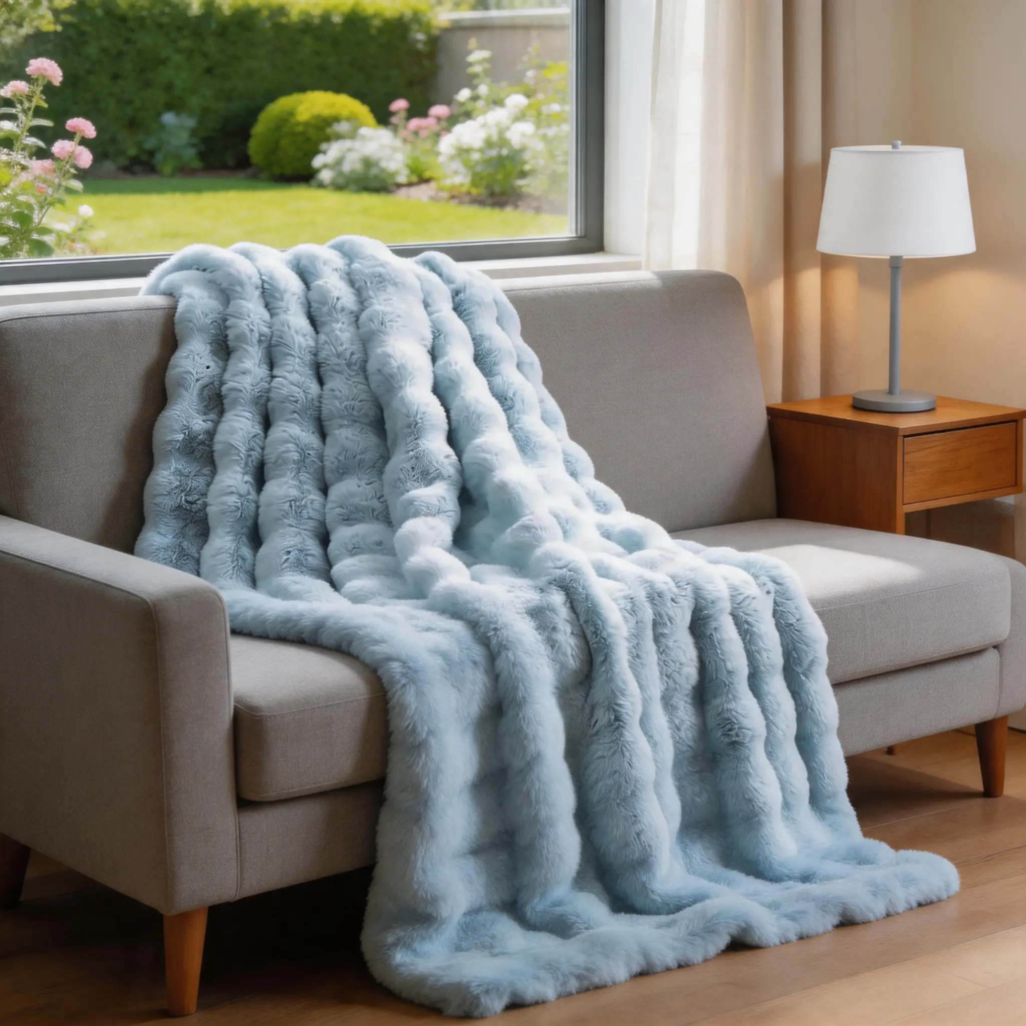 Soft Plush Blanket for Bed and Sofa, Cozy Faux Fur Style Throw Blanket, Fluffy Decorative Blanket for Bedroom, Couch and Living Room, Multiple Colors and Sizes