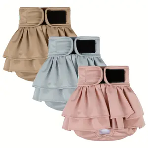 Comfortable and High Absorbent Washable Female Dog Diapers with Adjustable Waist - Leak Proof and Reusable Puppy Diapers