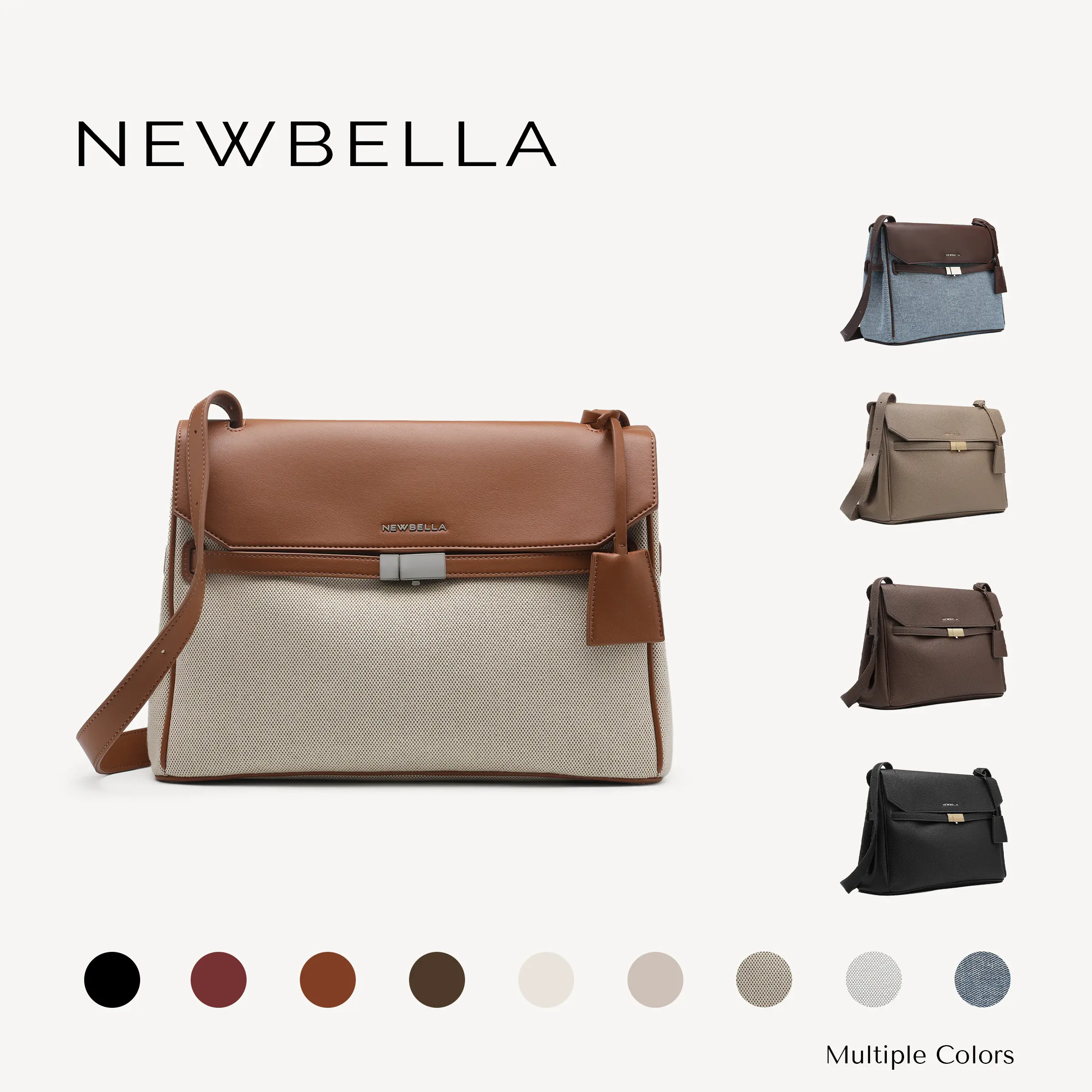 NEWBELLA Harper Slim 13-Inch Laptop Briefcase Bag with Adjustable Crossbody Strap for Office & Daily Commute #sohoch