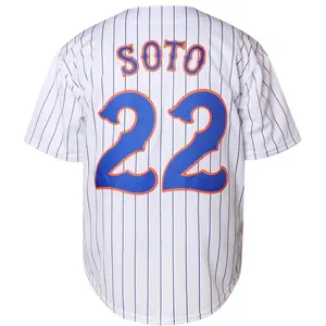 Men's Baseball Jersey #22 Gray and White V-neck with Stripes Jersey for Baseball Games and Casual Wear