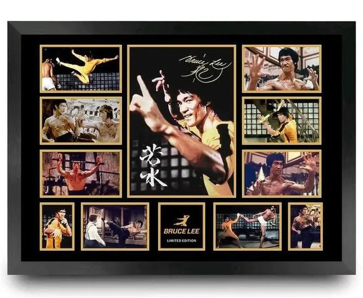 Bruce Lee Signed Photo Poster - Unframed Limited Edition Memorabilia, Home Wall Decor, Ideal Gift for Fans